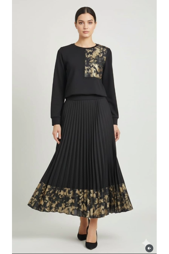 Varak Taşlı Etekli Takım