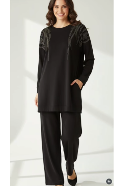 Taşlı Pantolonlu Takım